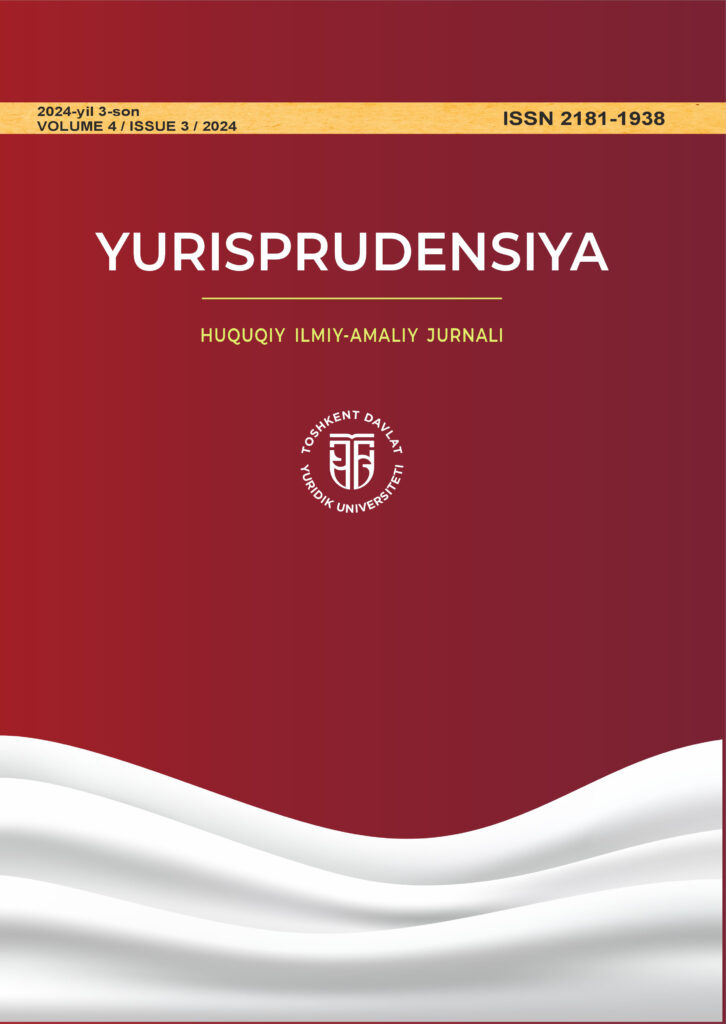 “Yashil” energetikani rivojlantirishning huquqiy asoslari va istiqbollari